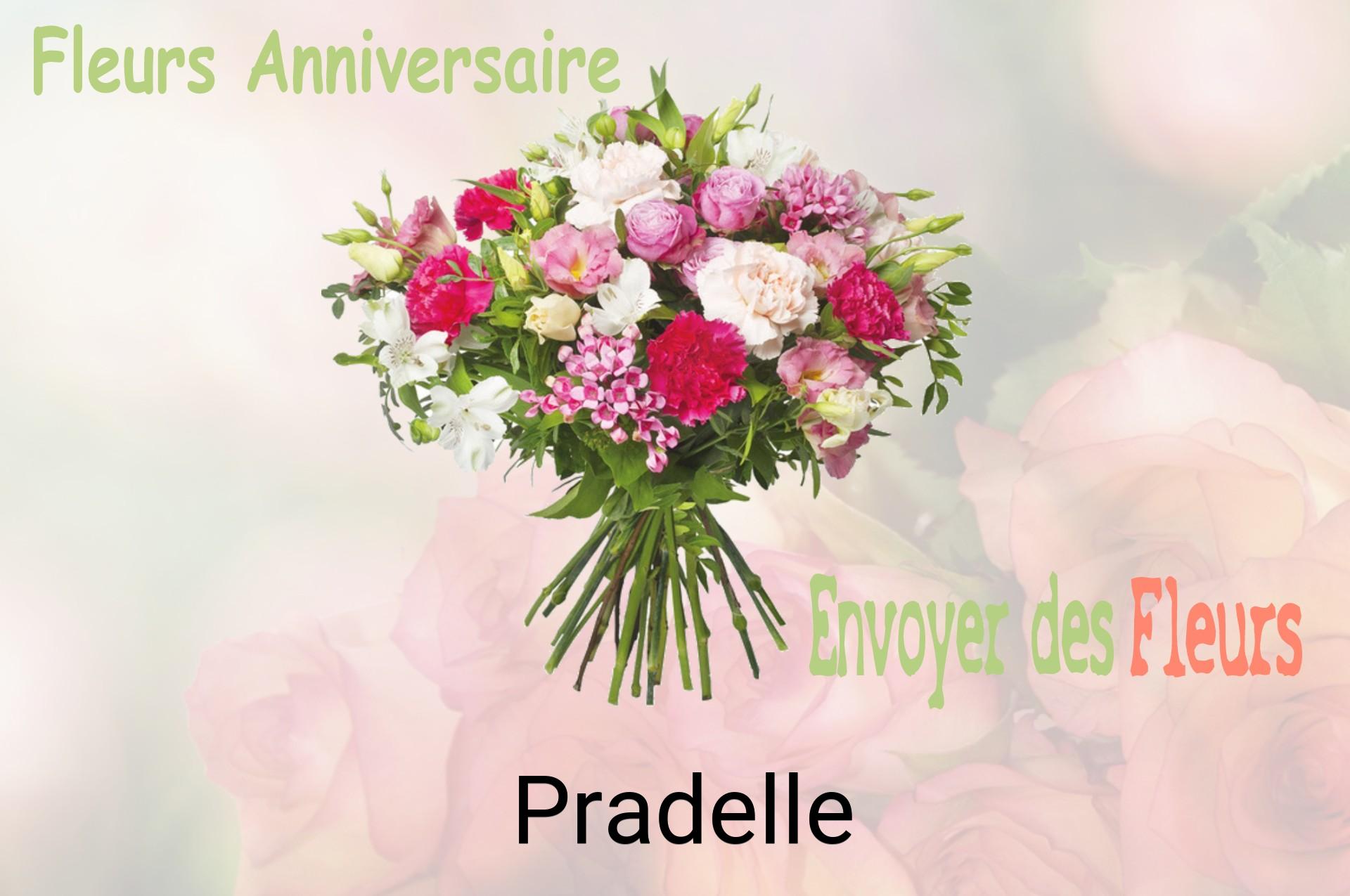 Bouquet de fleurs d’anniversaire livré à Pradelle