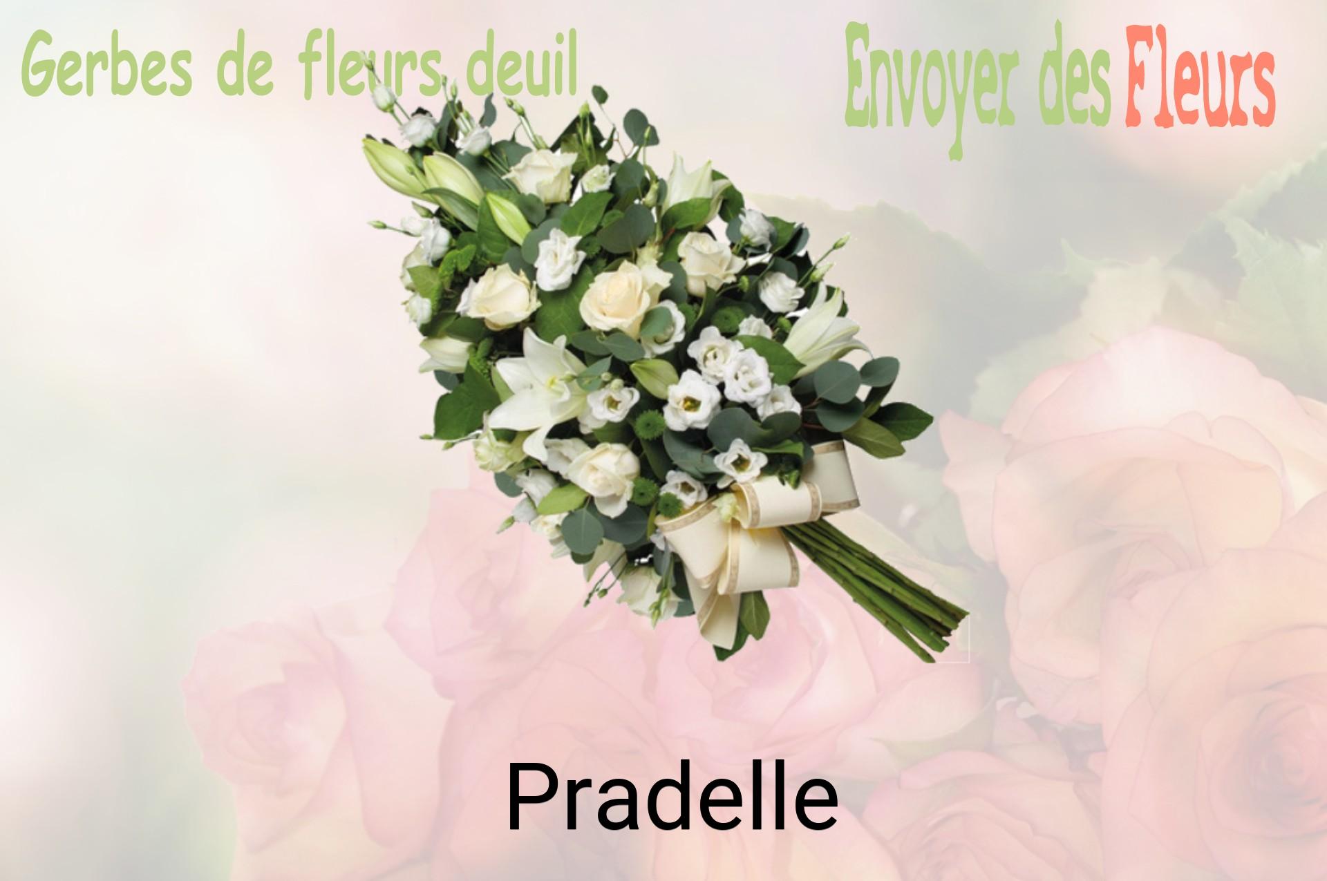 Gerbe de fleurs de deuil livrée à Pradelle